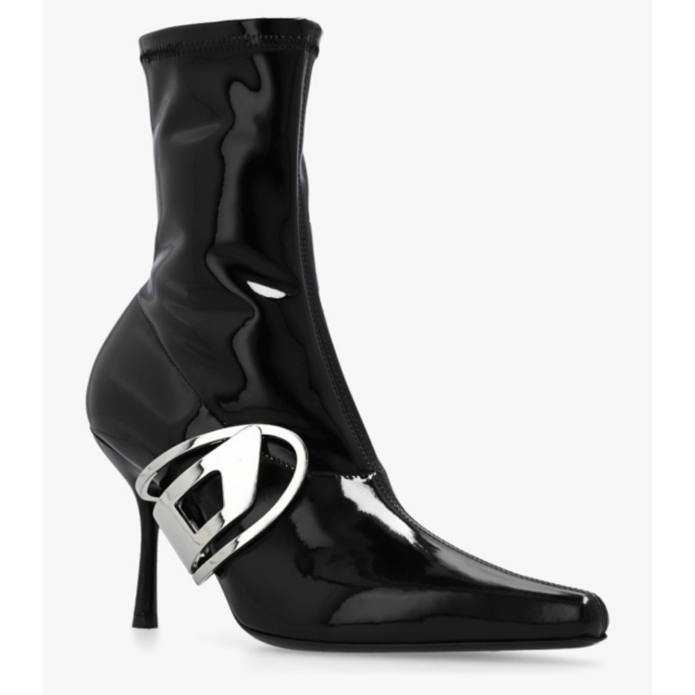 DIESEL D ECLIPSE patent Bootie Size 8